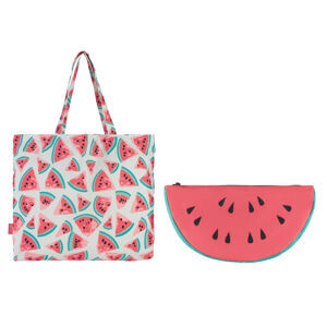 ESMARA® Plážová taška, 2-dielna súprava (melón)