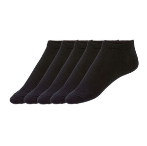 LIVERGY® Pánske ponožky, 5 párov  (39/42, čierna)