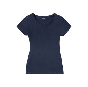 ESMARA® Dámske pyžamové tričko BIO (L (44/46), námornícka modrá)