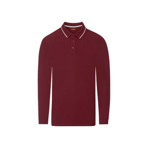 LIVERGY® Pánske polo tričko s dlhým rukávom (XL (56/58), červená)