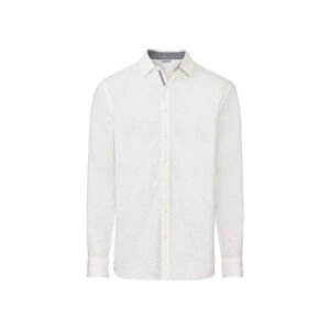 LIVERGY® Pánska ľanová košeľa "Regular Fit" (XL (43/44), biela)