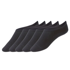 LIVERGY® Pánske ponožky s bavlnou, 5 párov (43/46, čierna)