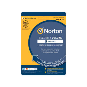 Norton Antivírus Security Deluxe pre 5 zariadení na 1 rok