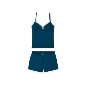 ESMARA® Dámske krátke pyžamo s vláknom TENCEL™ (XS (32/34), modrá)