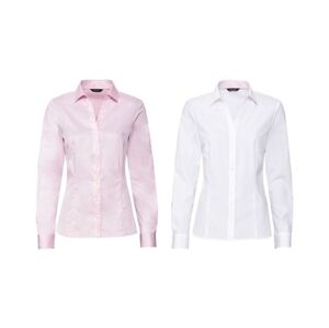 ESMARA® Dámska košeľa, ružová / biela, 2 kusy (36)