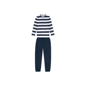 LIVERGY® Pánske pyžamo (L (52/54), pruhy/navy modrá)
