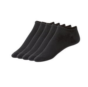 ESMARA® Dámske ponožky s bavlnou, 5 párov (39/42, čierna)