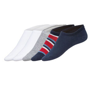 LIVERGY® Pánske členkové ponožky BIO, 5 párov (39/42, biela/šedá/námornícka modrá)