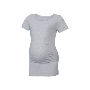 esmara® Dámske bavlnené tehotenské tričko z biobavlny (L (44/46), sivá)