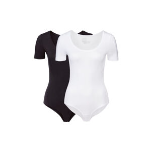 ESMARA® Dámske body, 2 kusy  (L (44/46), čierna / biela)