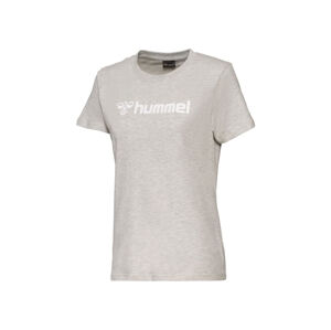 Hummel Dámske bavlnené tričko s logom (L, šedá)