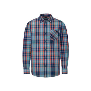 LIVERGY® Pánska voľnočasová košeľa (XL (43/44), károvaná / modrá / červená)
