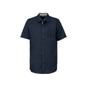 LIVERGY® Pánska ľanová košeľa „Regular fit“ (S (37/38), námornícka modrá)