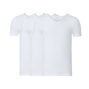 LIVERGY Pánske spodné tričko XXL, 3 kusy  (3XL , biela, výstrih do V)