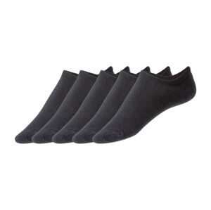 LIVERGY® Pánske nízke ponožky z biobavlny, 5 párov (39/42, čierna)