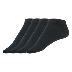 LIVERGY® Pánske nízke ponožky s vláknom COOLMAX® EcoMade, 4 páry (39/42, čierna)