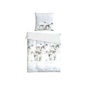 Face-2-Face Flanelová posteľná bielizeň, strieborná (155 x 220 cm)