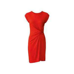 ESMARA® Dámske rebrovité šaty z viskózy (XS (32/34), oranžová)