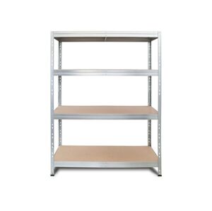 AR SHELVING Regál s 4 policami Rivet, 180 x 120 x 45 cm, pozinkovaný