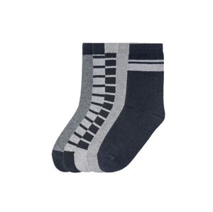 PEPPERTS® Chlapčenské ponožky, 5 párov (31/34, pruhy/navy modrá/sivá)