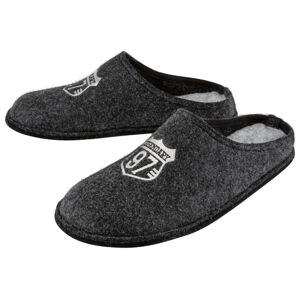 LIVERGY® Pánske plstené papuče (44, čierna)