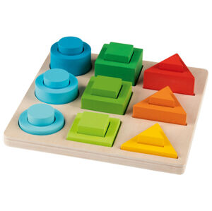 PLAYTIVE® Drevená motorická hračka Montessori (hra s objemom)