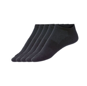 CRIVIT® Pánske ponožky z recyklovaného materiálu, 5 párov (43-44, čierna)
