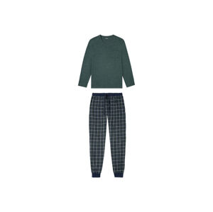LIVERGY® Pánske pyžamo (XL (56/58), károvaná/tmavozelená/zelená/navy modrá)