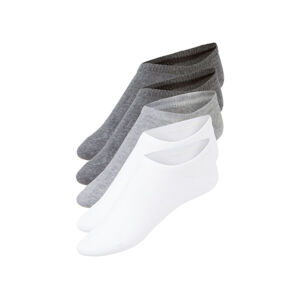 LIVERGY® Pánske nízke ponožky, 5 párov (43/46, biela / šedá)