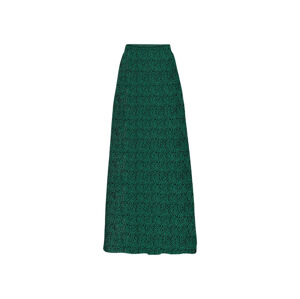 ESMARA® Dámska maxi sukňa (S (36/38), vzor / zelená )