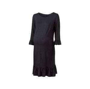 ESMARA® Dámske tehotenské šaty (S (36/38), čierna)