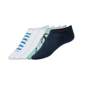 LIVERGY® Pánske členkové ponožky, 5 párov (39/42, biela/modrá/mätová)