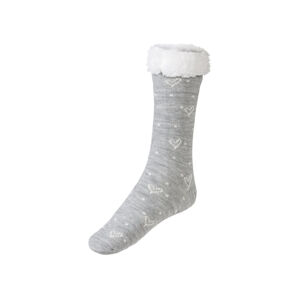 ESMARA® Dámske ponožky s plyšovou podšívkou (35/38, bledošedá)