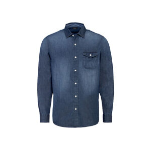 LIVERGY® Pánska voľnočasová košeľa (M (39/40), modrá)