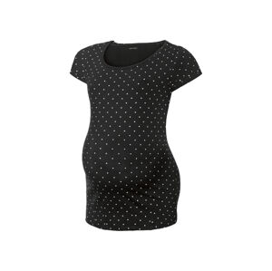 ESMARA® Dámske bavlnené tehotenské tričko z biobavlny (L (44/46), vzor/čierna)