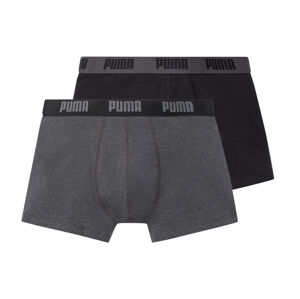 Puma Pánske boxerky, 2 kusy (XL, šedá/čierna)