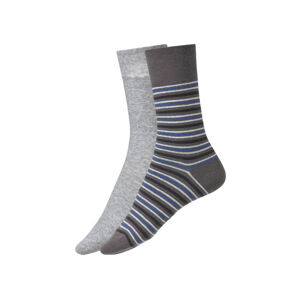 LIVERGY Pánske ponožky, 2 páry (43/46, sivá)
