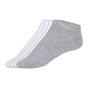 LIVERGY® Pánske členkové ponožky, 5 párov (39/42, biela/sivá)