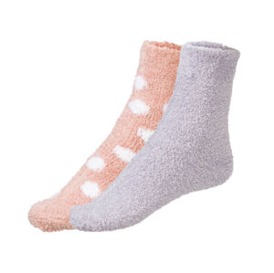 esmara® Dámske hrejivé ponožky, 2 páry (39/42, ružová/fialová )