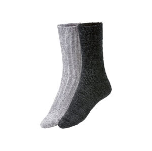 esmara® Dámske ponožky, 2 páry (39/42, sivá/čierna)