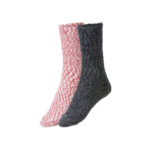 esmara Dámske ponožky, 2 páry (39/42, bledoružová/biela/sivá)