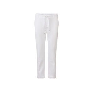 LIVERGY® Pánske ľanové nohavice (54, biela)