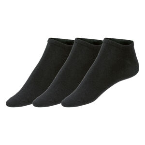 esmara Dámske nízke ponožky, 3 páry (35/38, čierna)