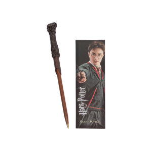 The Noble Collection Pero v tvare čarodejníckeho prútika a záložka, 2-dielna súprava (Harry Potter)