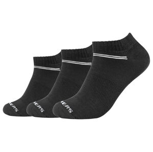 Skechers Dámske/pánske ponožky, 3 páry (43/46, čierna, členkové)