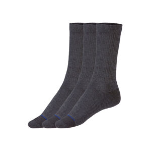 LIVERGY® Pánske pracovné ponožky, 3 páry (43/46, sivá)