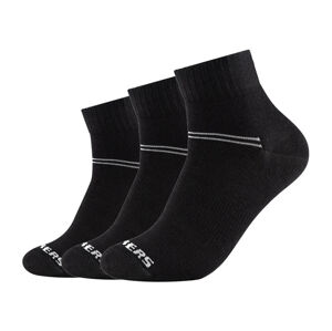 Skechers USA Dámske/pánske ponožky, 3 páry (43/46, čierna, klasické)