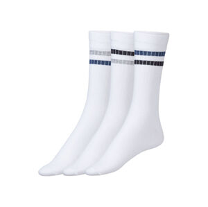 LIVERGY® Pánske ponožky, 3 páry (43/46, biela)