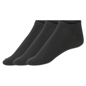 LIVERGY® Pánske členkové ponožky, 3 páry (39/42, čierna)