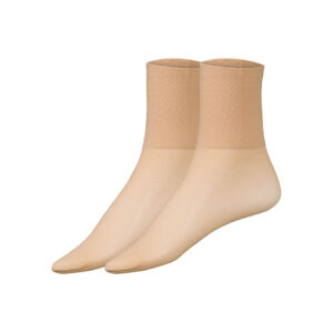 esmara® Dámske pančuchové ponožky, 2 páry (39/42, béžová)